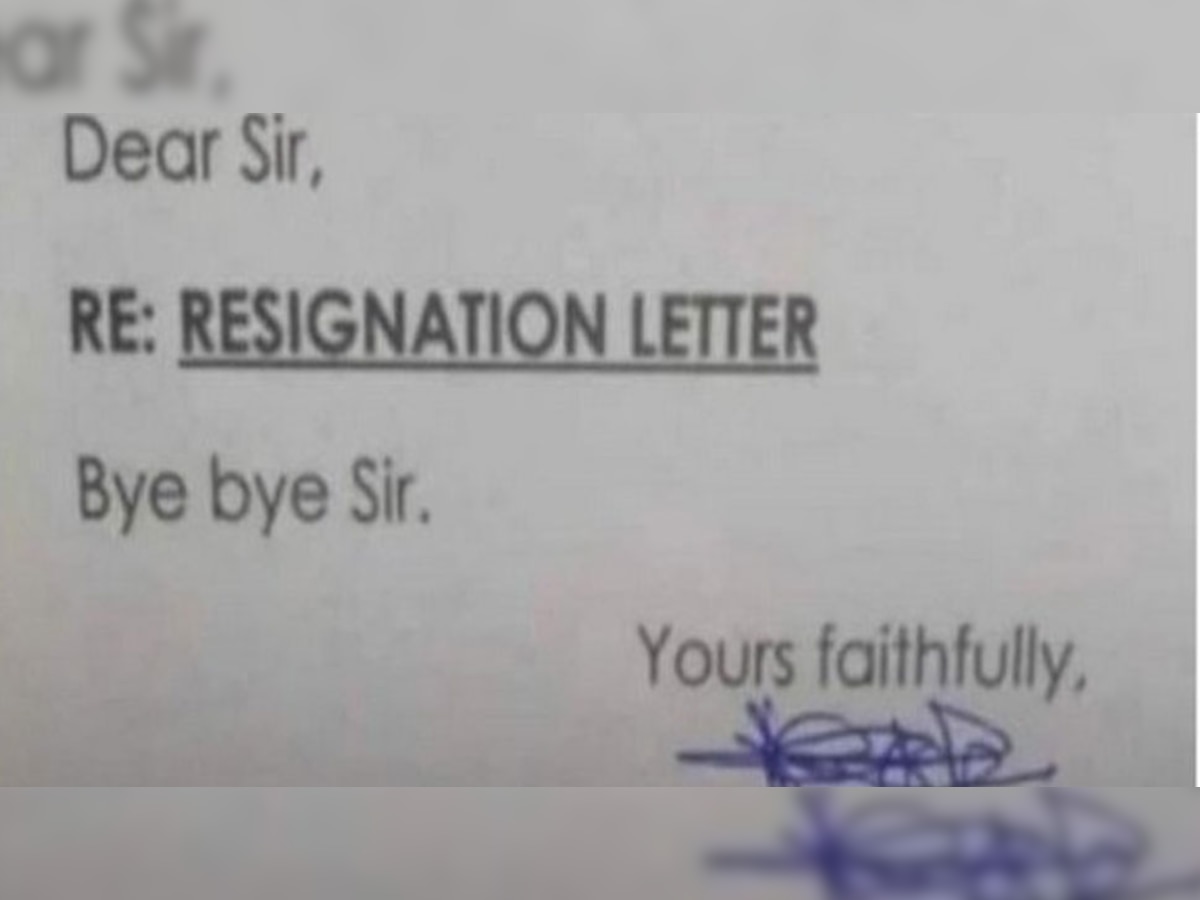 Viral Resignation Letter: अनोखा रेजिग्नेशन लेटर, नौकरी छोड़ने के लिए महज 3 शब्दों में दिया रिजाइन