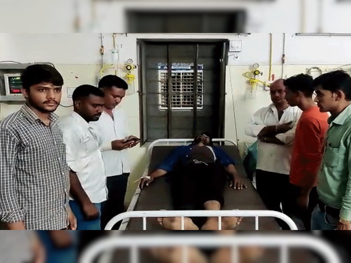 कुचामन के राजकीय अस्पताल में घायल व्यक्ति
