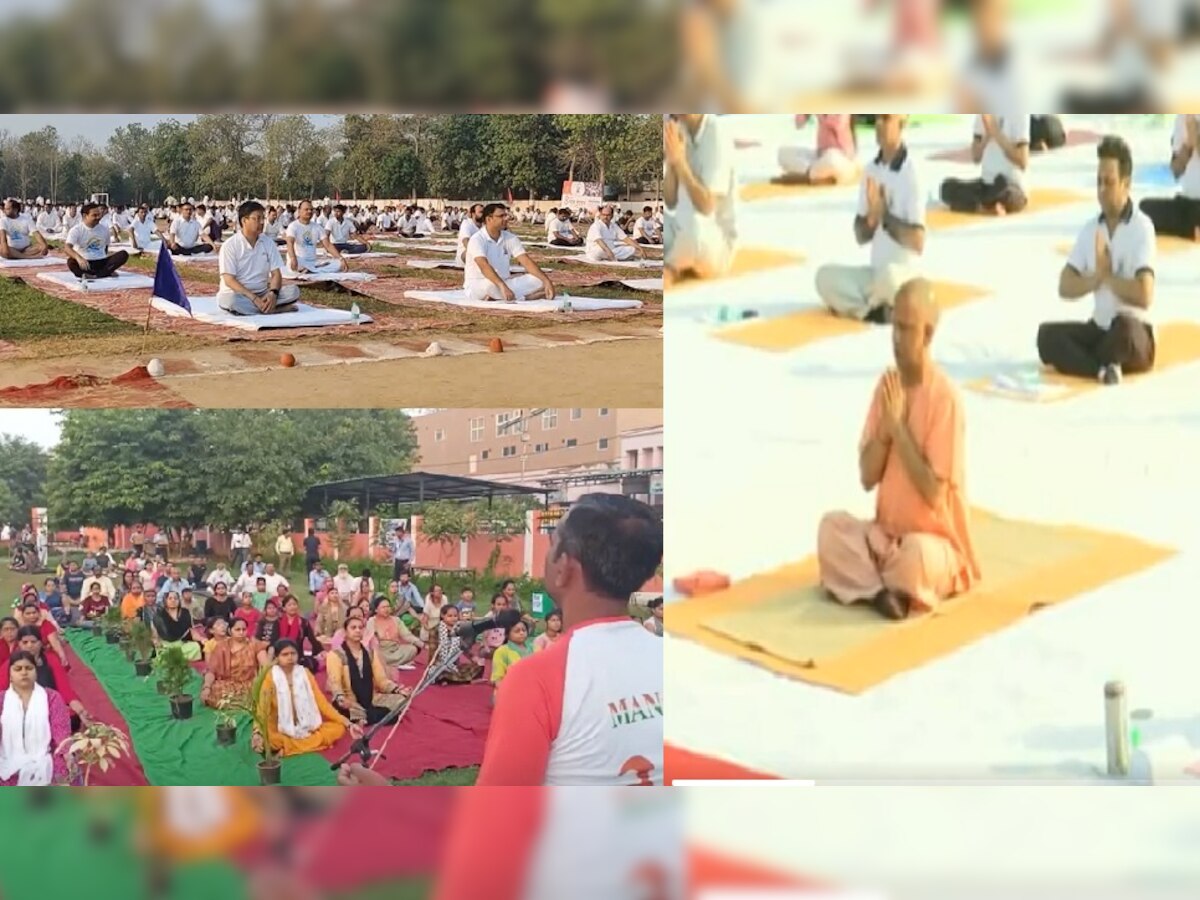 International Yoga Day 2022: पूरे देश में योग दिवस की धूम, PM मोदी ने मैसूर में तो योगी ने राजभवन में लगाए आसन