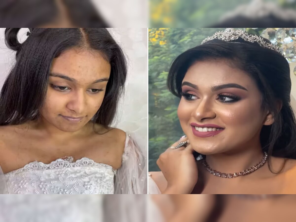 Makeup Look: फोटो में दिख रहे दोनों चेहरे एक ही लड़की के! VIDEO में देखें कैसे हुआ ट्रांसफॉर्मेशन