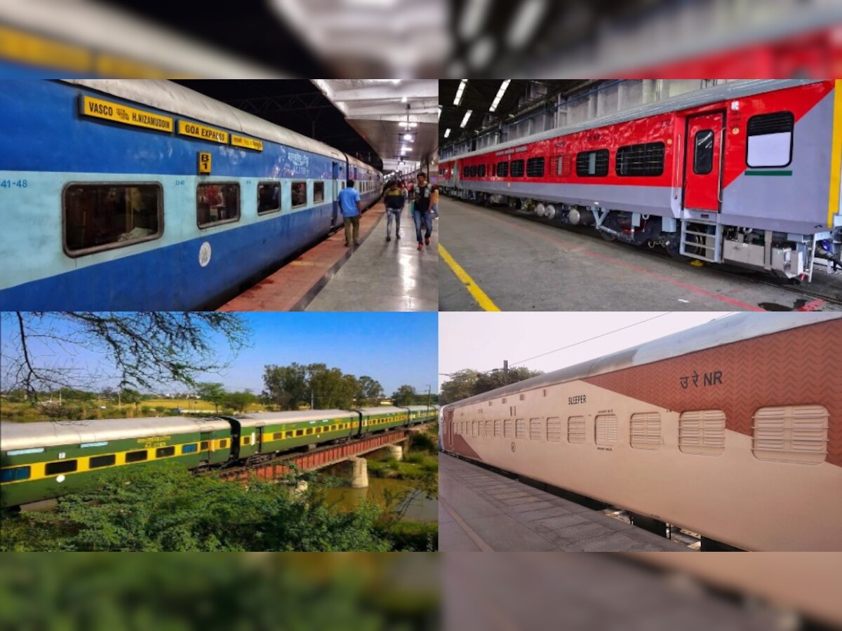Knowledge Section: ट्रेन के कोच क्यों होते हैं लाल, नीले और हरे रंग के? जानें वजह 
