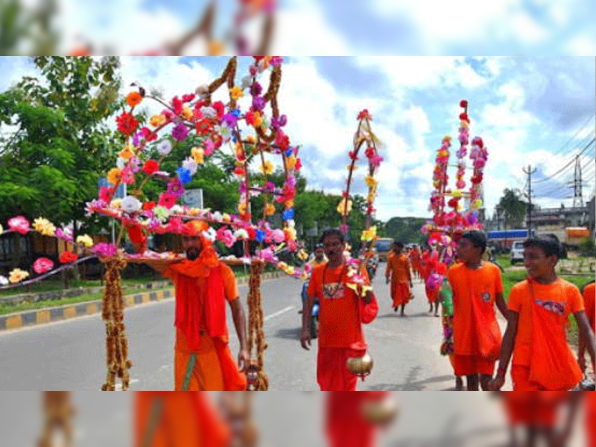 Kanwar yatra 2022: सख्त हुई उत्तराखंड और UP पुलिस, कांवड़ की ऊंचाई की तय