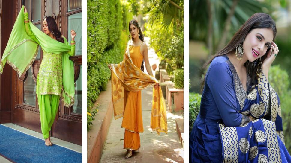 सूट में बेहद स्टाइलिश दिखाई दे रहीं नेहा