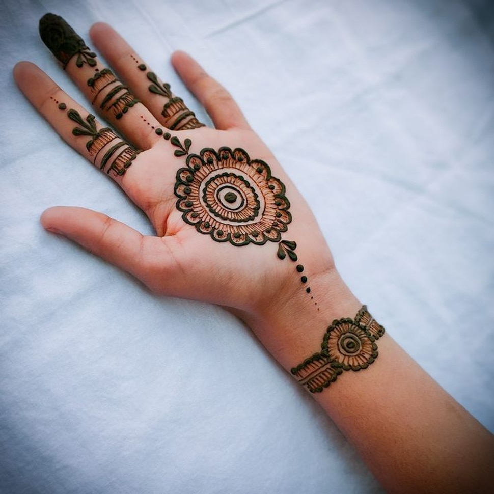 Modern Front — Back Full Hand Bridal Mehndi Design — Easy & Beautiful | by  all dm | Medium