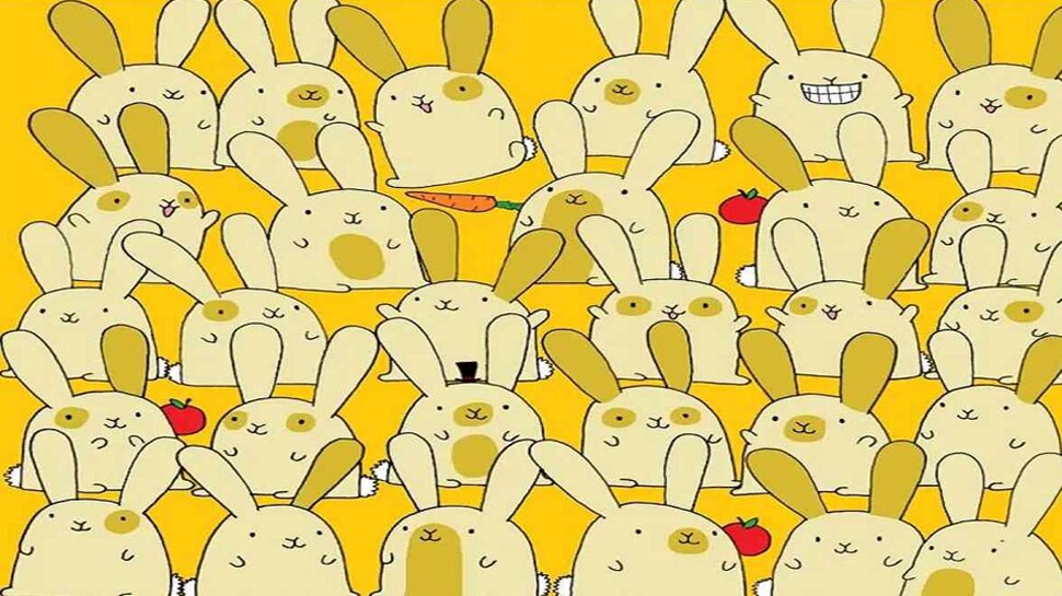 optical illusion trending genius can spot the hidden odd bunny from