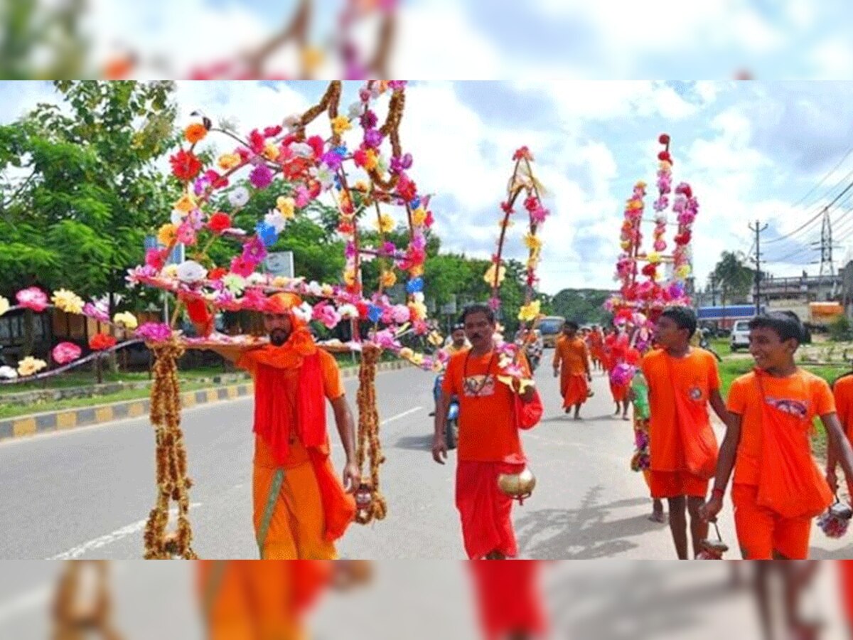 Kanwar Yatra 2022: पहले दिन 4 लाख कांवड़ियों ने भरा जल, आज होगा शिवभक्तों का फूलों से स्वागत 