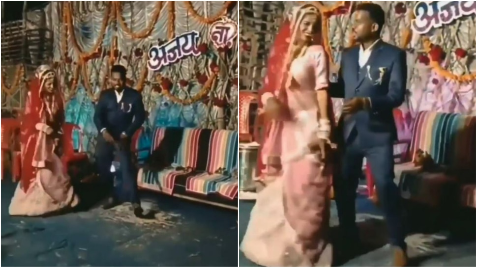 Dulha Dulhan Dance On Stage In Bride Groom Dress Viral Video Smzs Watch स्टेज पर दूल्हा 3920