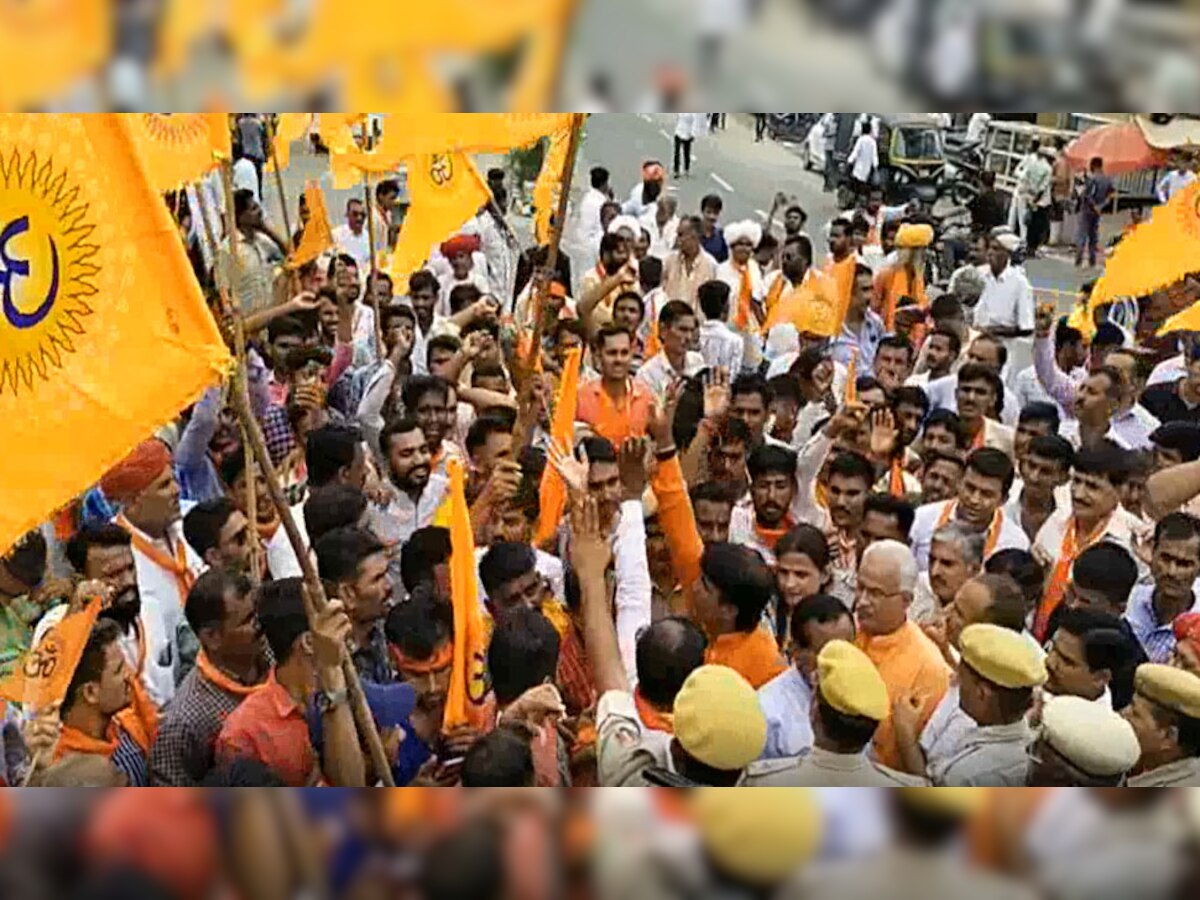 हिंदूवादी संगठनों ने बाड़मेर शहर में निकाली आक्रोश रैली