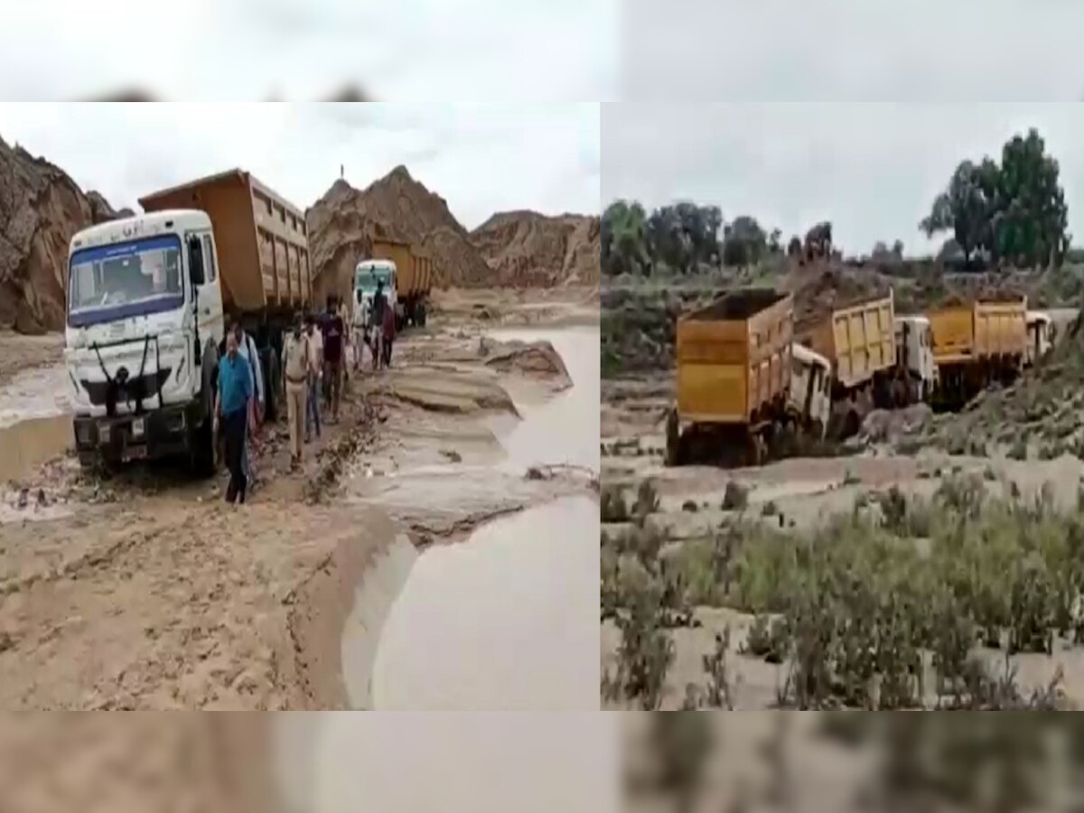 ज़ी मीडिया की खबर का असर! भिंड में अवैध रेत का खनन करने वाले 62 ट्रक जब्त