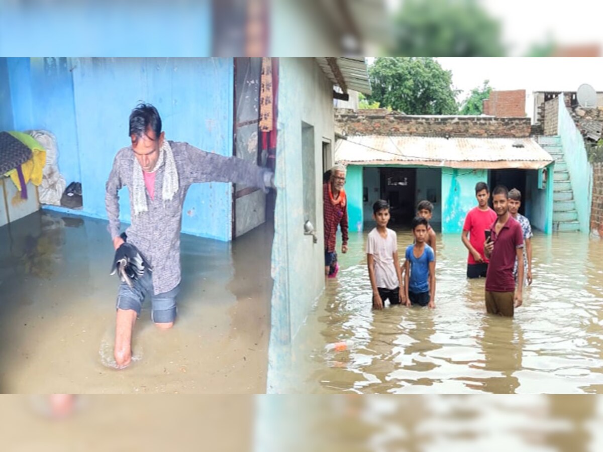 मालपुरा में बारिश की मार से परेशान भासू गांव,  घुटनों तक भरा पानी