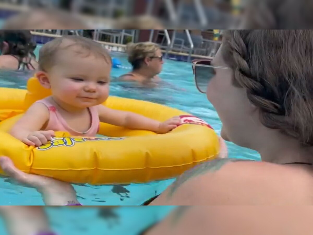 Viral Dance: बच्चे ने स्विमिंग पूल में उतारी मां की नकल, फिर किया कुछ ऐसा कि रोक नहीं पाएंगे हंसी