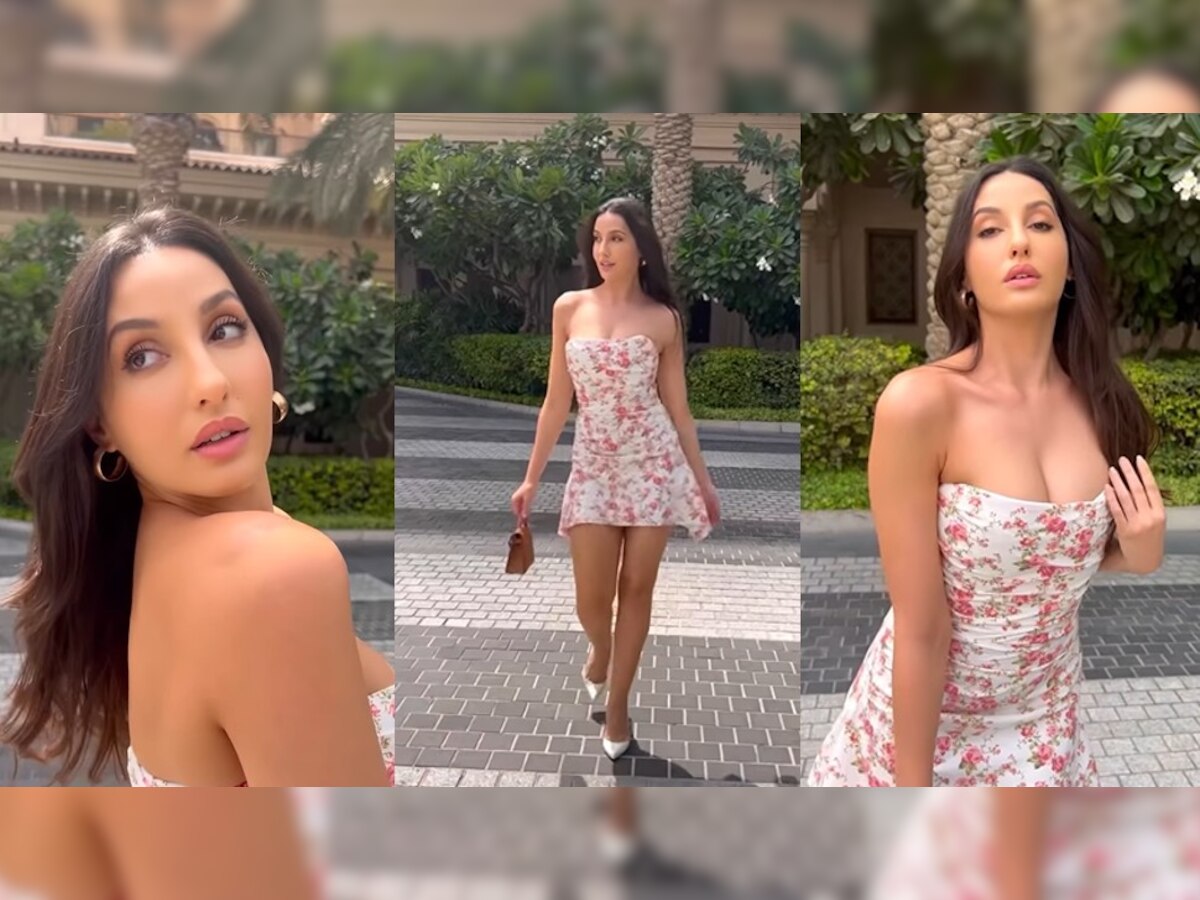 Nora fatehi ने बीच रोड पर बिखेरे हुस्न के जलवे, डीप नेक ड्रेस पहन बढ़ाया इंटरनेट का तापमान 