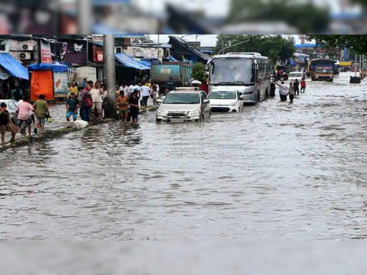 हरियाणा के कई हिस्सों में बारिश से सड़कें जलमग्न, झज्जर में हुई नारेबाजी