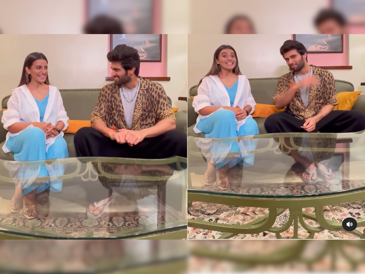 VIDEO:Akshra Singh से Vijay Deverakonda बोले- 'हम तोहरा से बहुत प्यार करेनी'