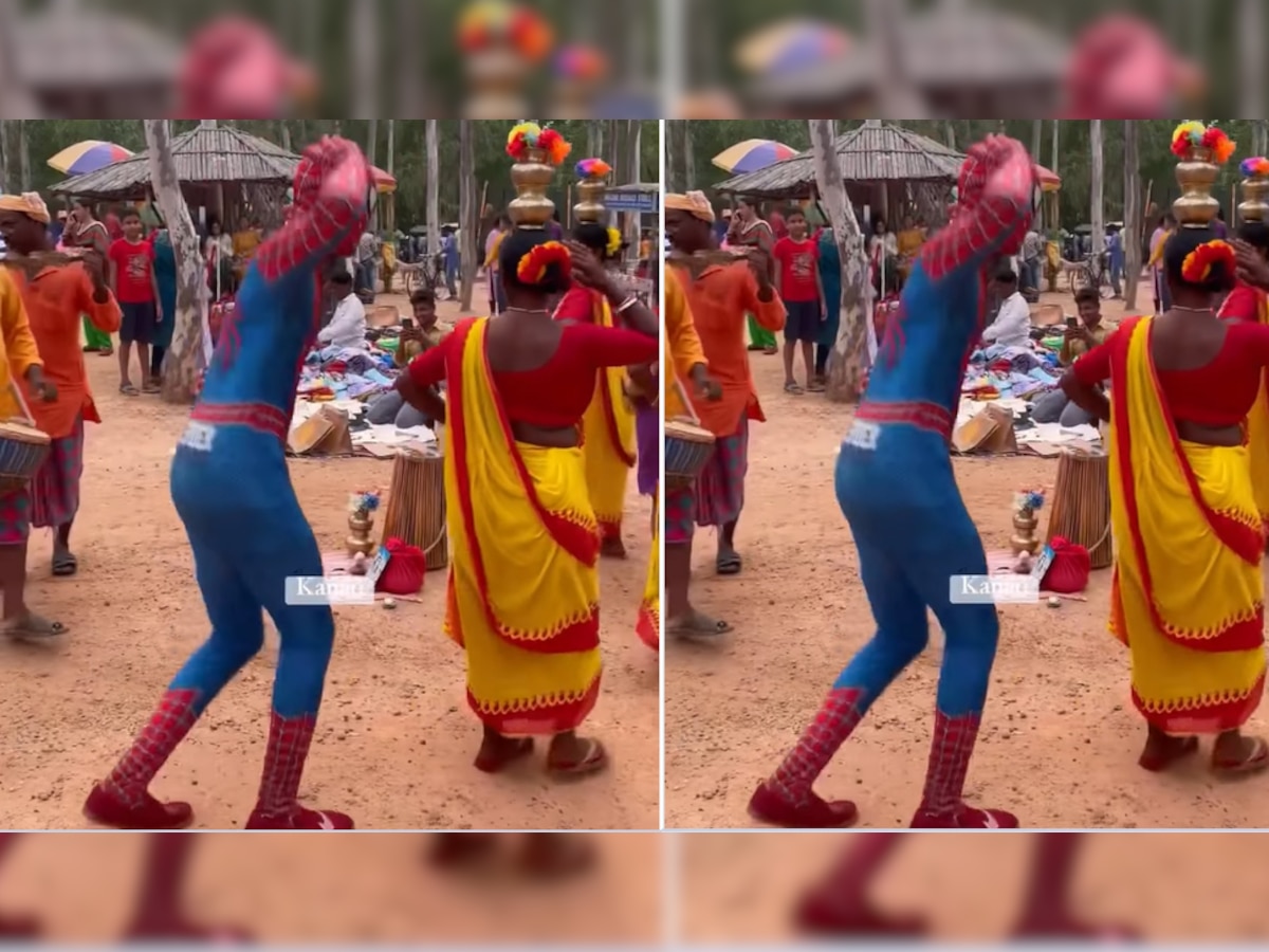 भारत के इस मार्केट में आया Desi Spiderman, करने लगा ऐसी अजीबोगरीब हरकत; देखने वाले हुए हैरान