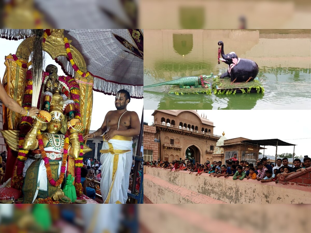 Mathura: वृंदावन में गज ग्राह लीला का हुआ मंचन, 13 दिवसीय झूलन उत्सव का हुआ समापन