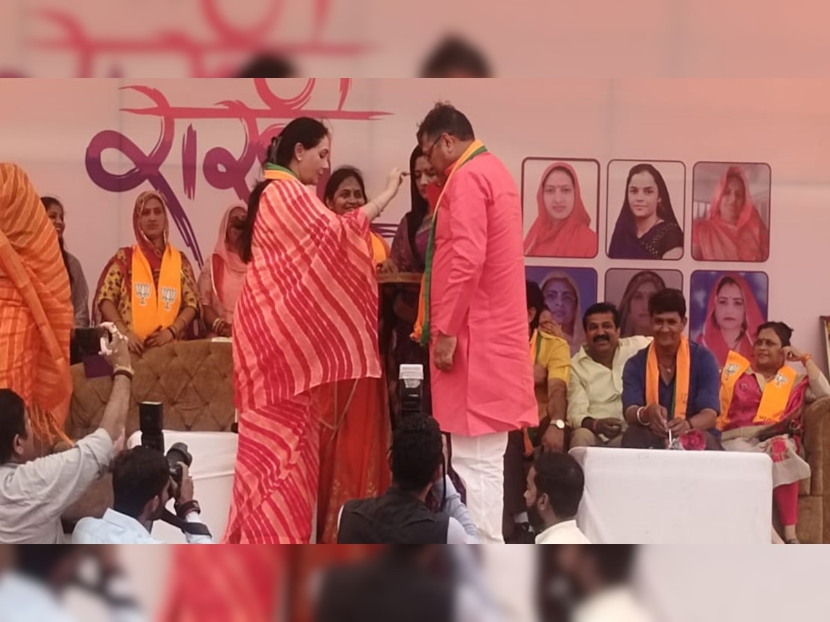 जयपुर में भाजपा का तिरंगा राखी संगम कार्यक्रम,  BJP प्रदेशाध्यक्ष को बहनों ने बांधी राखी