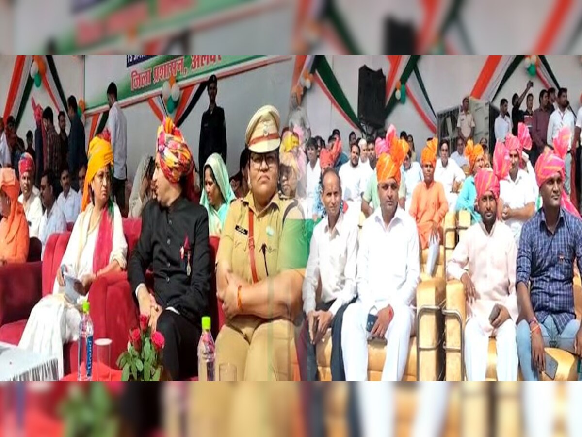 स्वतंत्रता दिवस पर अलवर में उद्योगमंत्री ने फहराया तिरंगा, छात्र - छत्राओं ने पेश किए सांस्कृतिक कार्यक्रम
