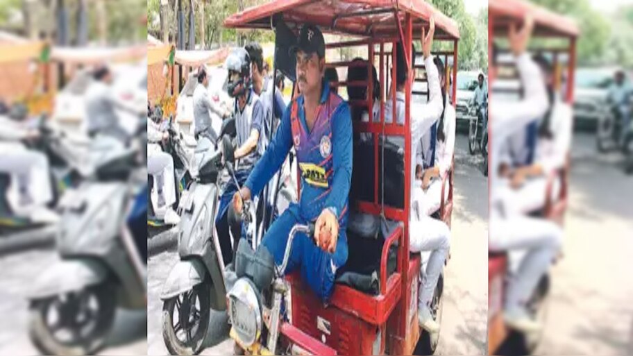 indian cricket player raja babu drive e rickshaws for their livelihood ...