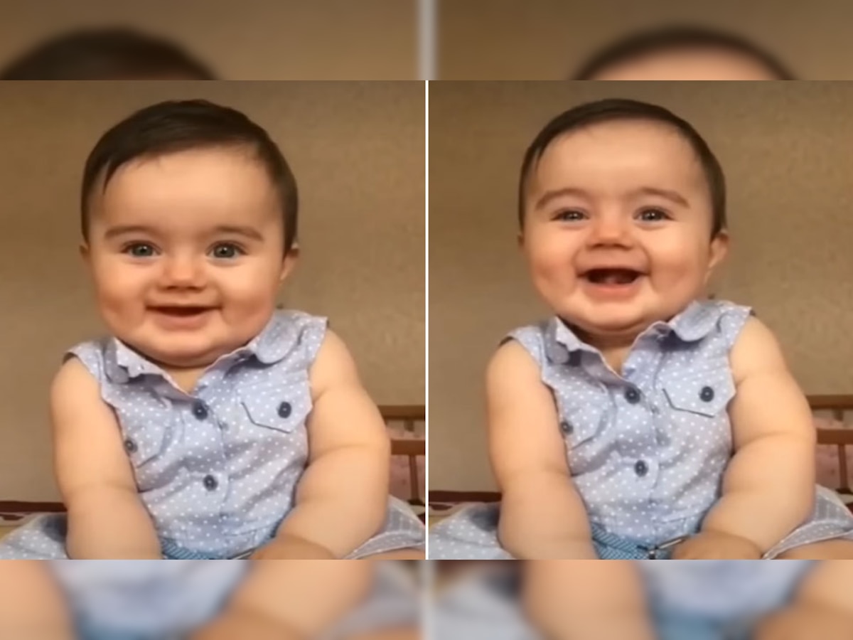 Cute Baby: जब छोटे बच्चे के हाथ में आया मोबाइल फोन, खुद को कैमरे में देख दिए मजेदार रिएक्शंस!