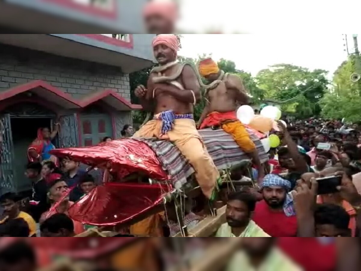 झारखंड के इस गांव में विषैले सांपों की होती है पूजा, मां मनसा पूजा के अवसर पर निकलाते हैं झापान यात्रा