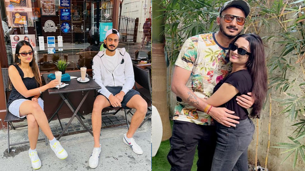 Axar Patel and his fiance Meha patel love story gets engaged on Axar 28th birthday | इस भारतीय खिलाड़ी की मंगेतर किसी एक्ट्रेस से नहीं है कम, बर्थडे पार्टी में ही की