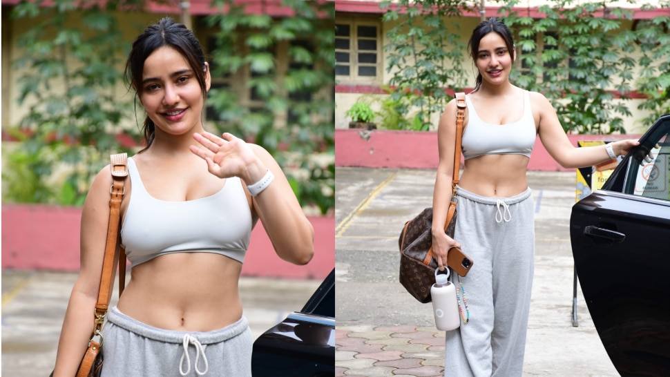 Neha Sharma Flaunts Her Tonned Body In The Most Sexy Look Neha Sharma Bra Look Outside Gym