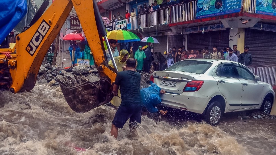 Himachal Chakki Bridge Destroyed Cloudburst Landslide Flood Bridge 