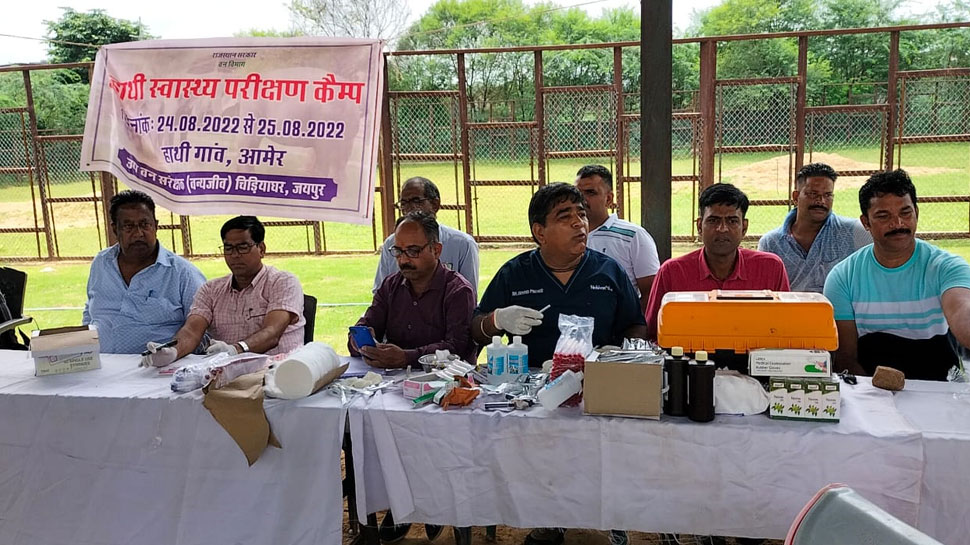 Jaipur Medical checkup camp for elephants by forest department
