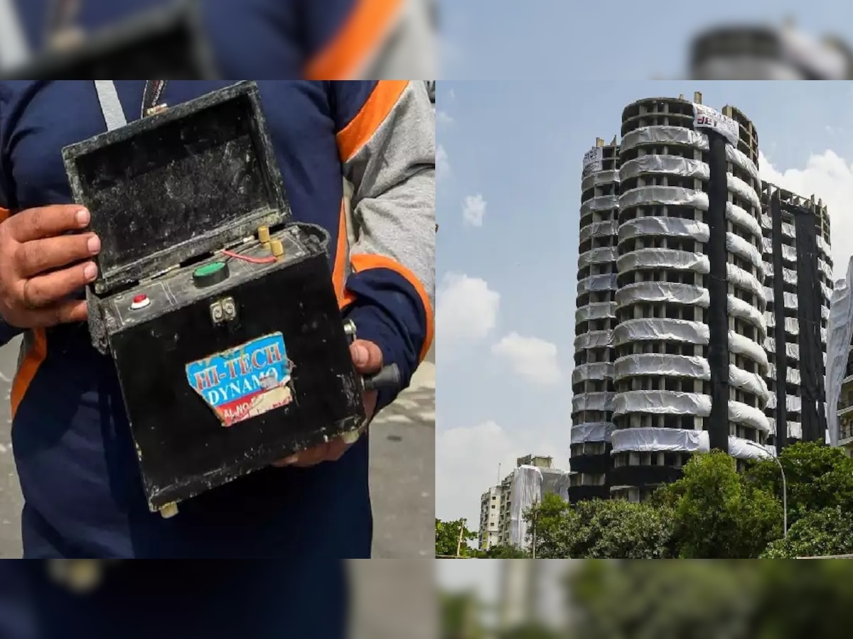 Noida Twin Tower Blast: इस हरे बटन के दबते ही उड़ेगा Twin Tower, डेटा के लिए लगाया गया Black Box