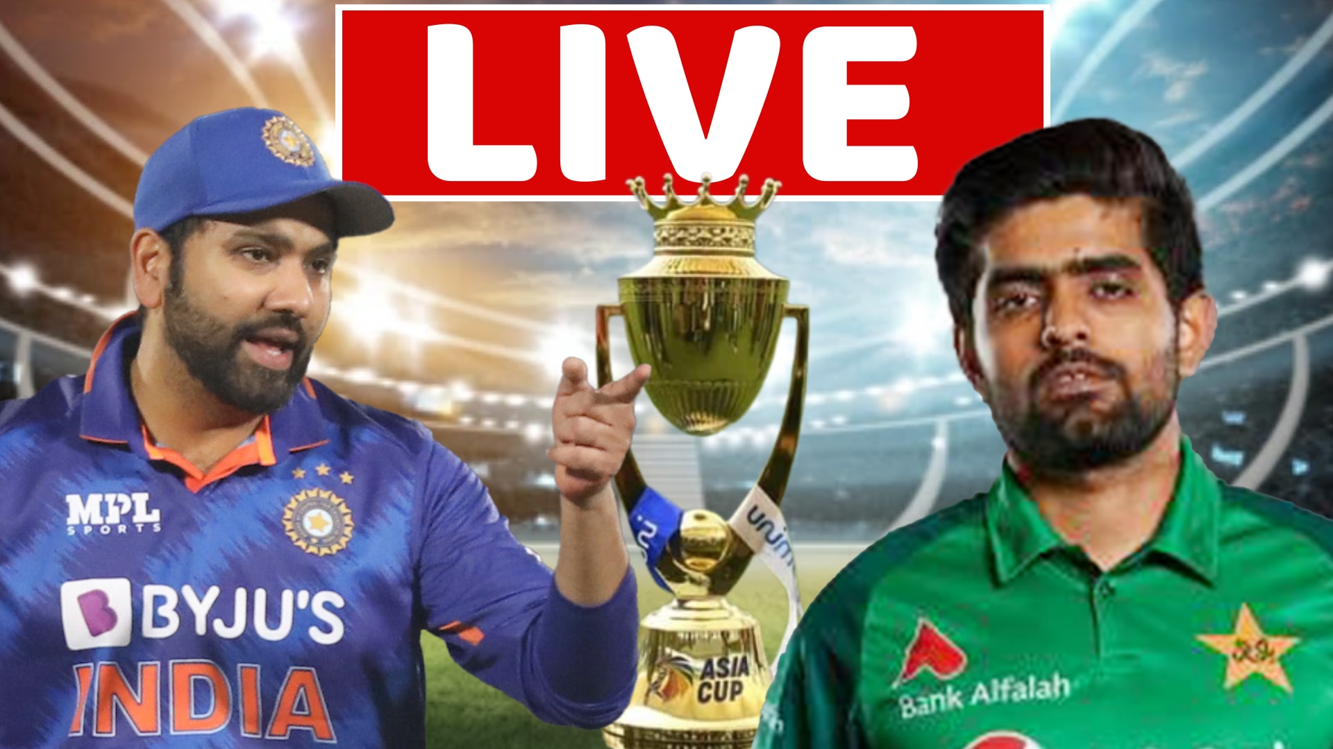 Ind vs Pak T20 LIVE Score: भारतीय कप्तान रोहित शर्मा और पाकिस्तान के कप्तान बाबर आजम के बीच भिड़ंत शुरू