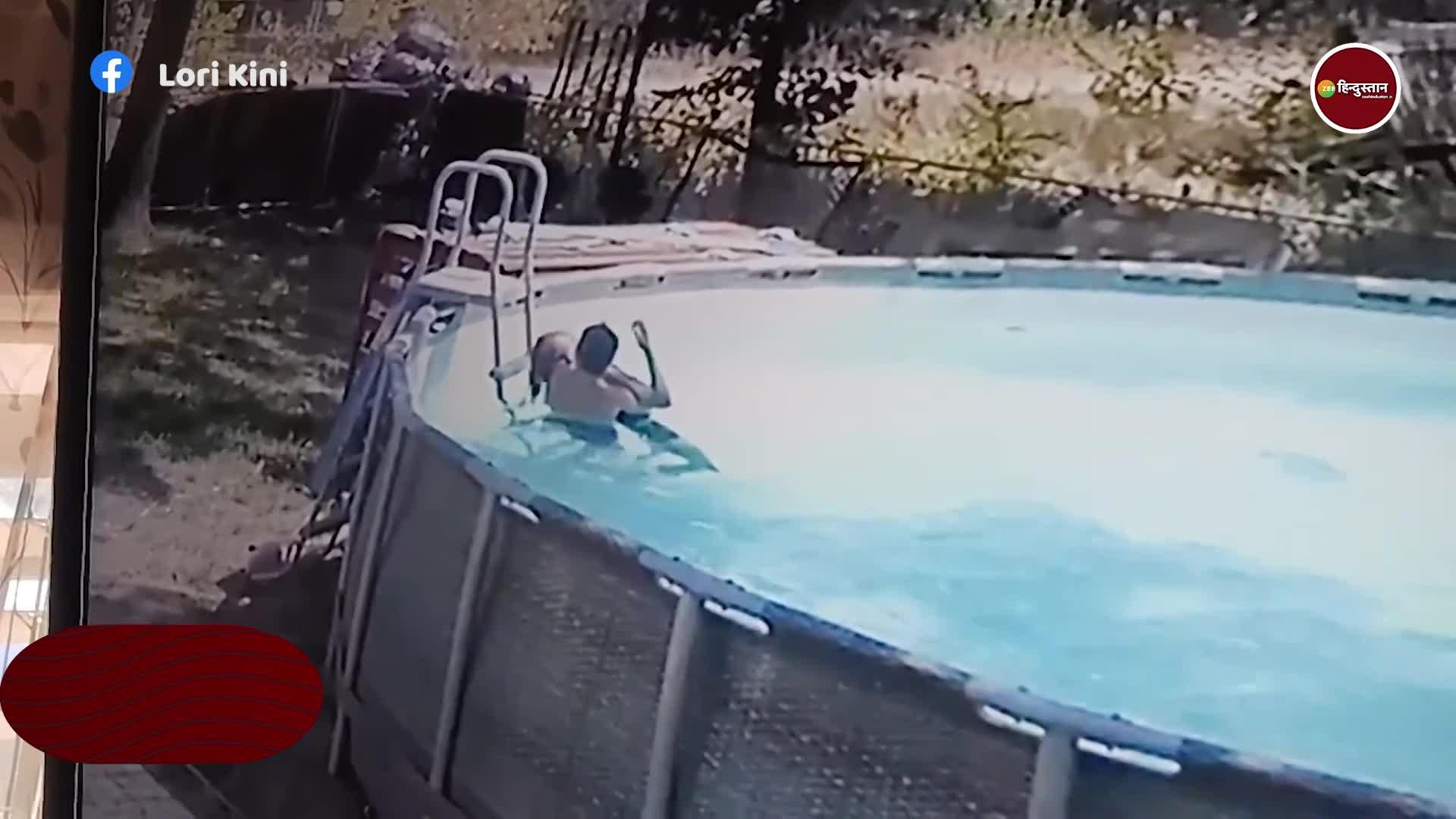 Trending Emotional Viral Video Of 10 Year Old Boy Saves Mother Having Seizure In Pool स्विमिंग 5986