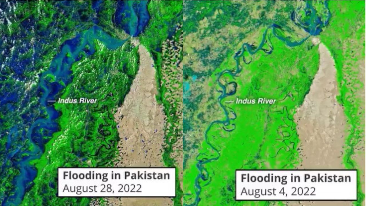 Pakistan submerged in flood Himalaya glaciers are melting rapidly NASA ...