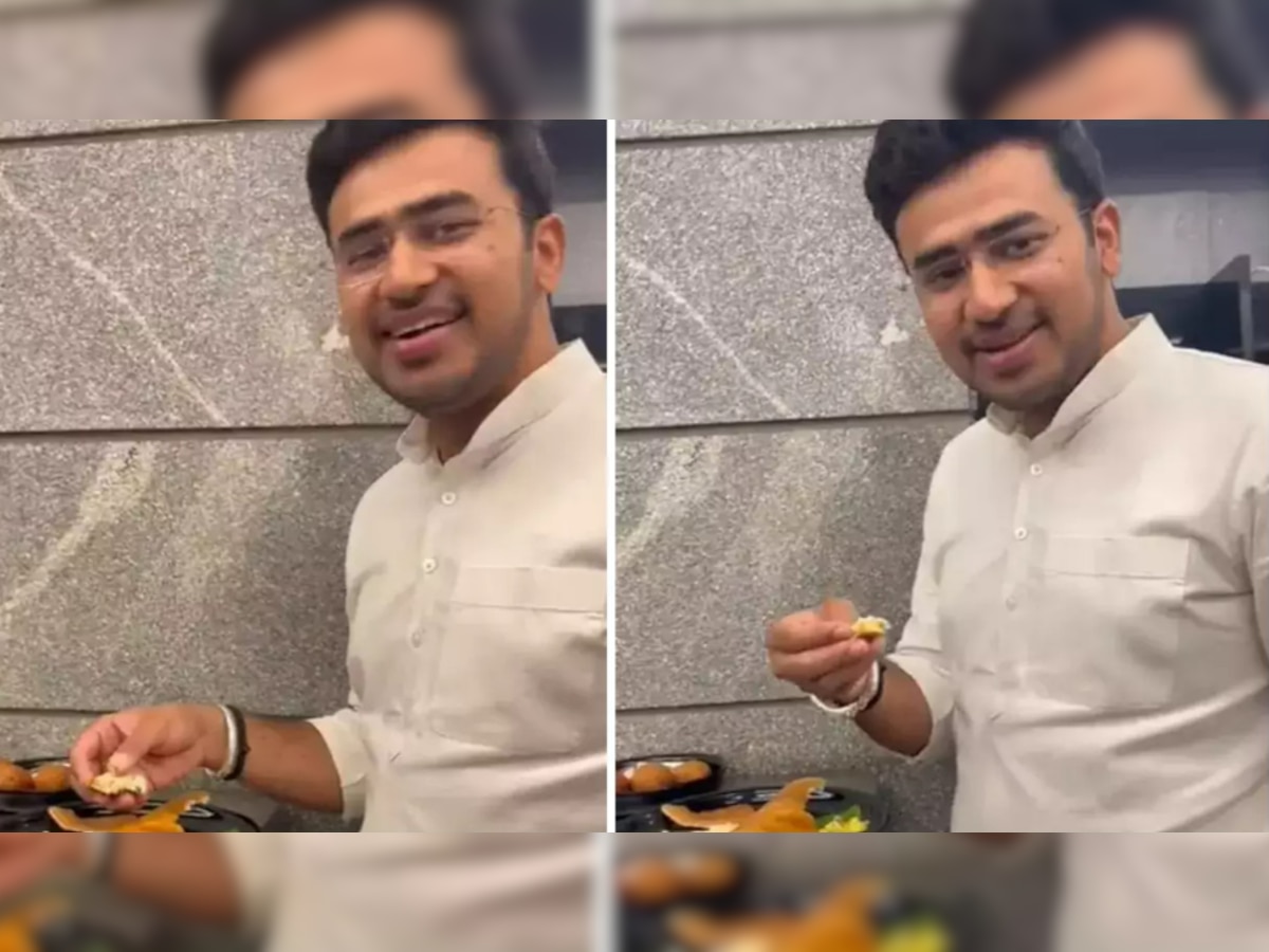 Tejasvi Surya Viral Video: 'जब बेंगलुरु डूब रहा था तेजस्वी सूर्या डोसा खा रहे थे', लोगों के निशाने पर आए बीजेपी सांसद  