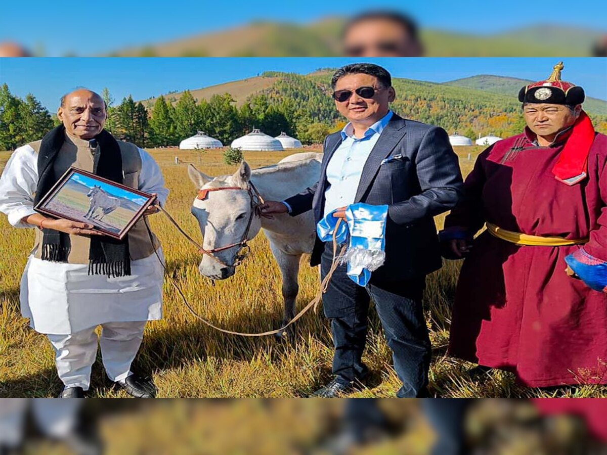 मंगोलिया में रक्षा मंत्री राजनाथ सिंह को मिला ये खास तोहफा; जानिये, इसका क्या होगा ?  