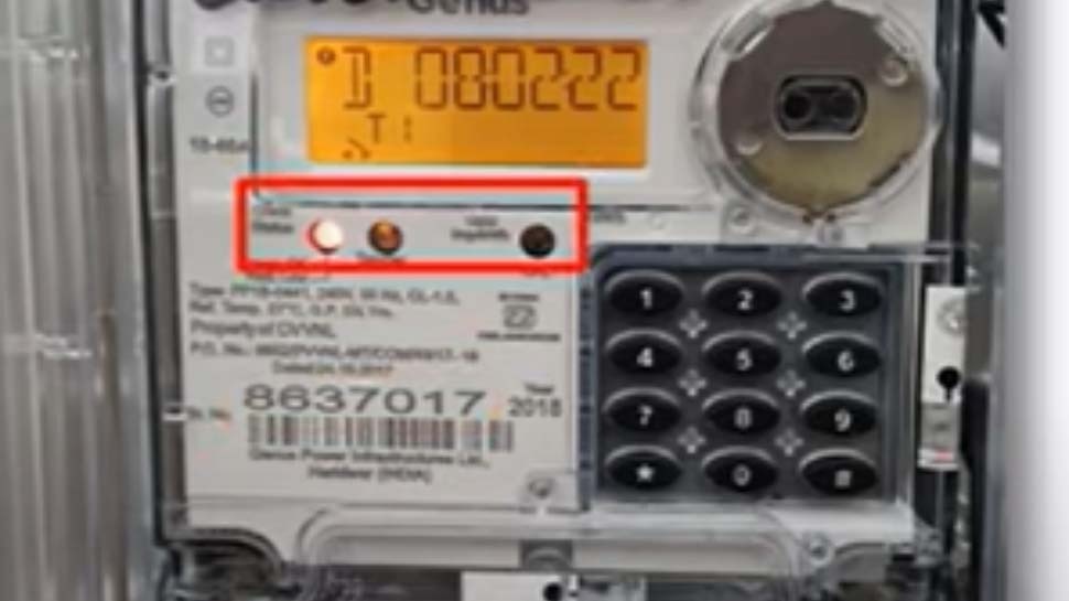 What is the work of these 3 lights in the electricity meter, this is
