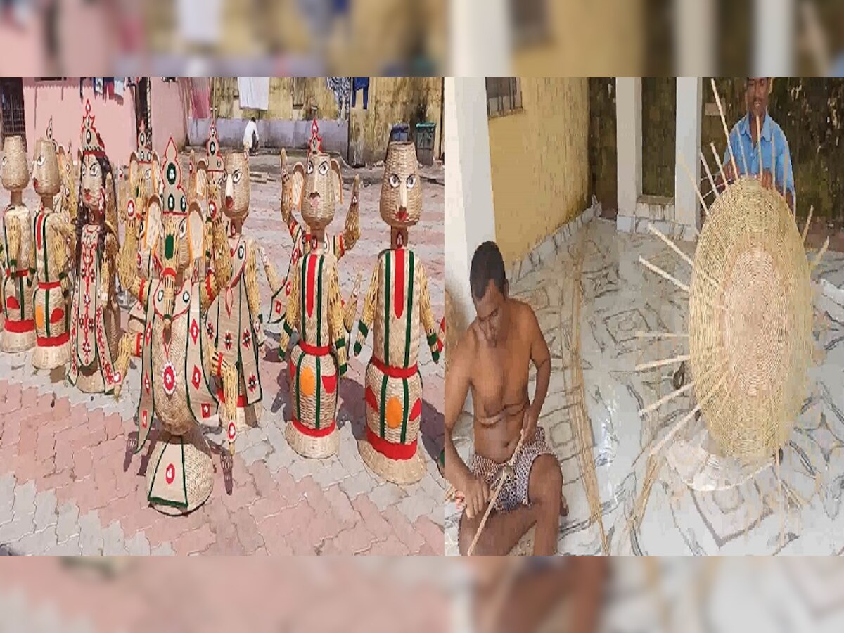 खूंटी में इको फ्रेंडली तरीके से तैयार हो रहा दुर्गा पंडाल, धूमधाम से होगी भव्य पूजा