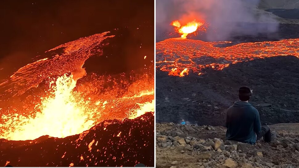 Watch: Drone Camera Taken Close To Boiling Lava Horrifying Sight In ...