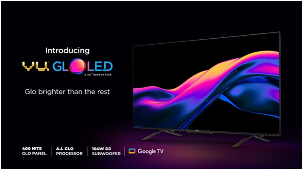 Vu Launches Vu GloLED TV in 50 55 65inch display at low price sale on