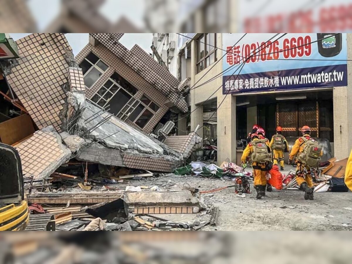 ताइवान में इतवार को आए भूकंप से टूटा मकान
