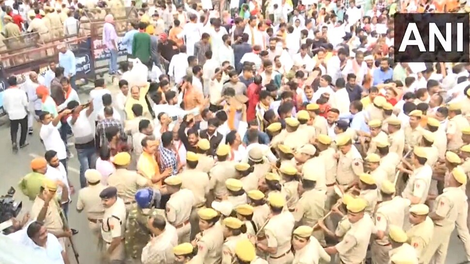 सड़क से सदन तक हल्लाबोल: BJP का गहलोत सरकार के खिलाफ पैदल मार्च, पुलिस और कार्यकर्ताओं के बीच झड़प