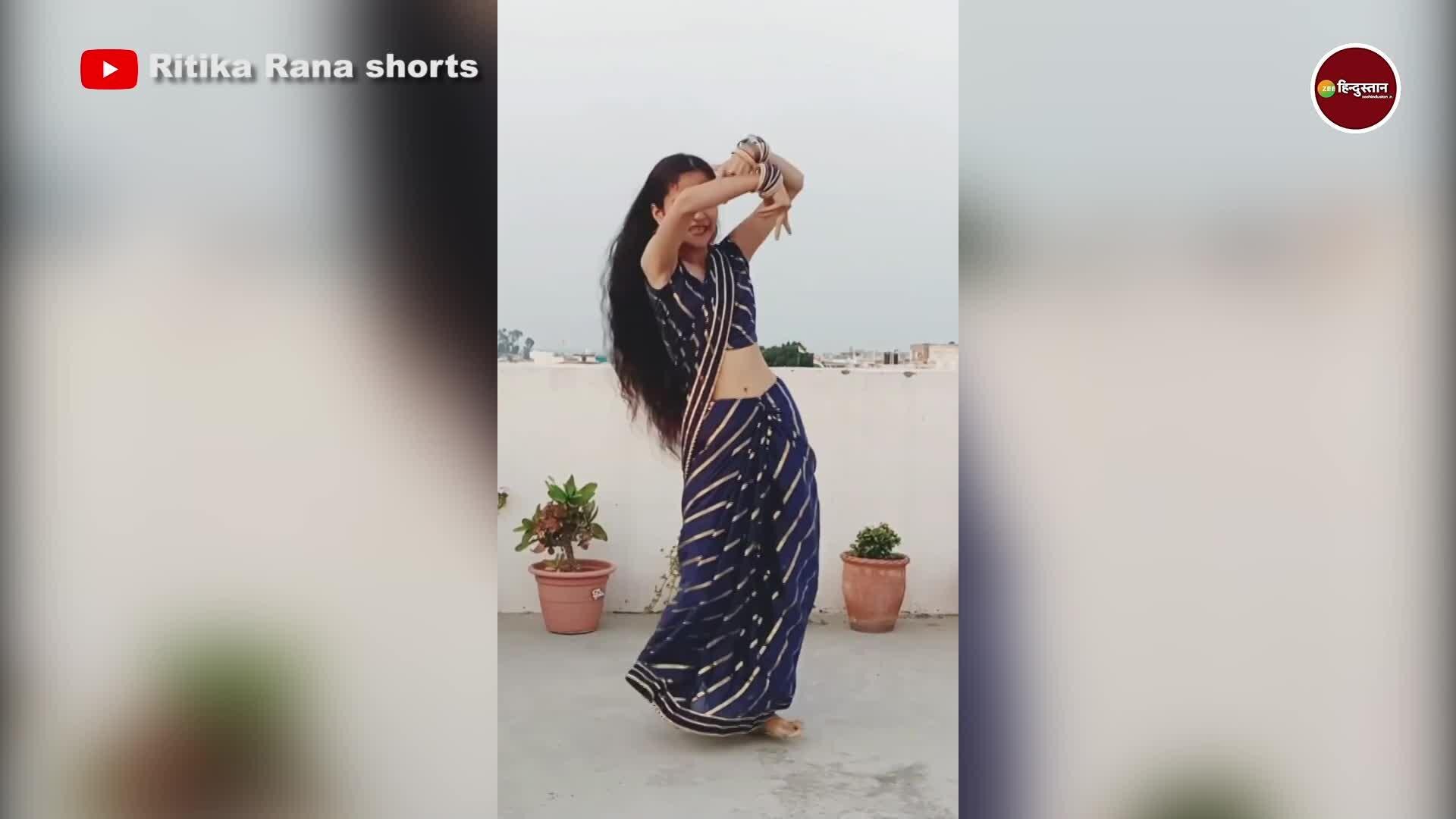girl scintillating dance in blue sari Sapna Choudhary fail ब्लू साड़ी