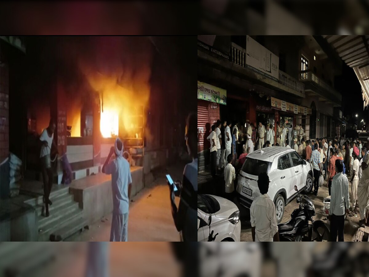 sanchore: जलती हुई वस्तु फेंककर बदमाशों ने दुकान में लगाई आग, सामान हुआ जलकर राख 