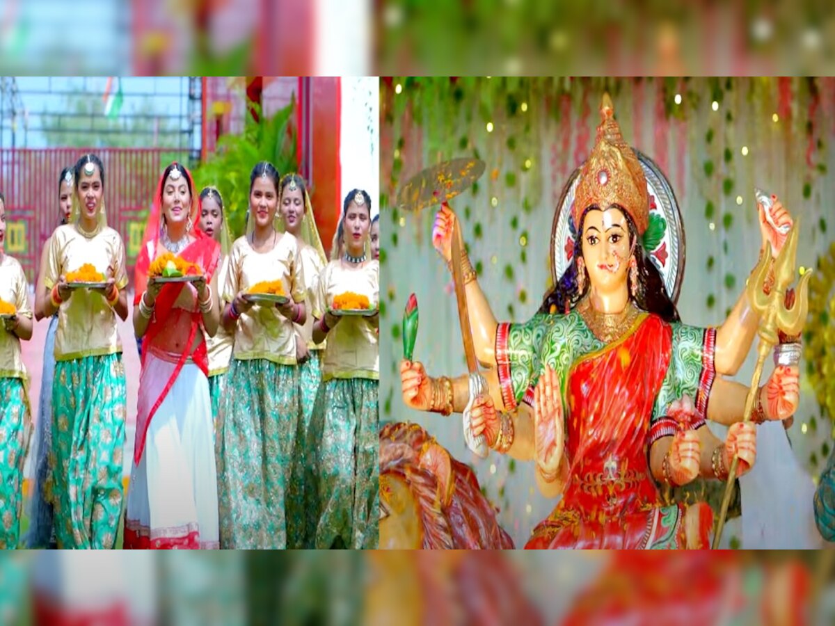  अंजलि और माही श्रीवास्तव का देवी गीत 'माई के आरती उतारूं' मचा रहा हंगामा 