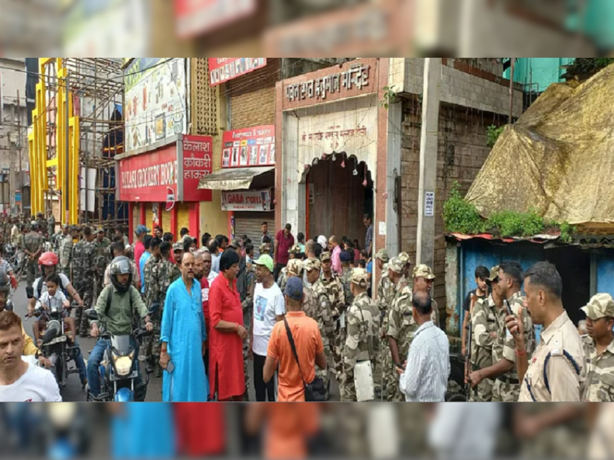 रांची के मेन रोड में मंदिर में तोड़फोड़, छावनी में तब्दील हुआ इलाका 