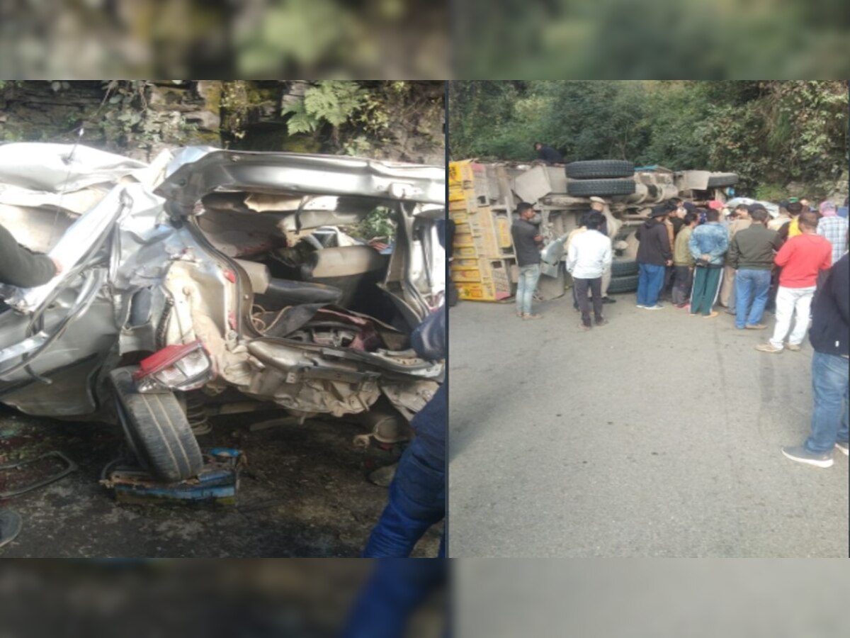 Himachal: शिमला में बड़ा सड़क हादसा, कार पर ट्रक पलटने से तीन की मौत 