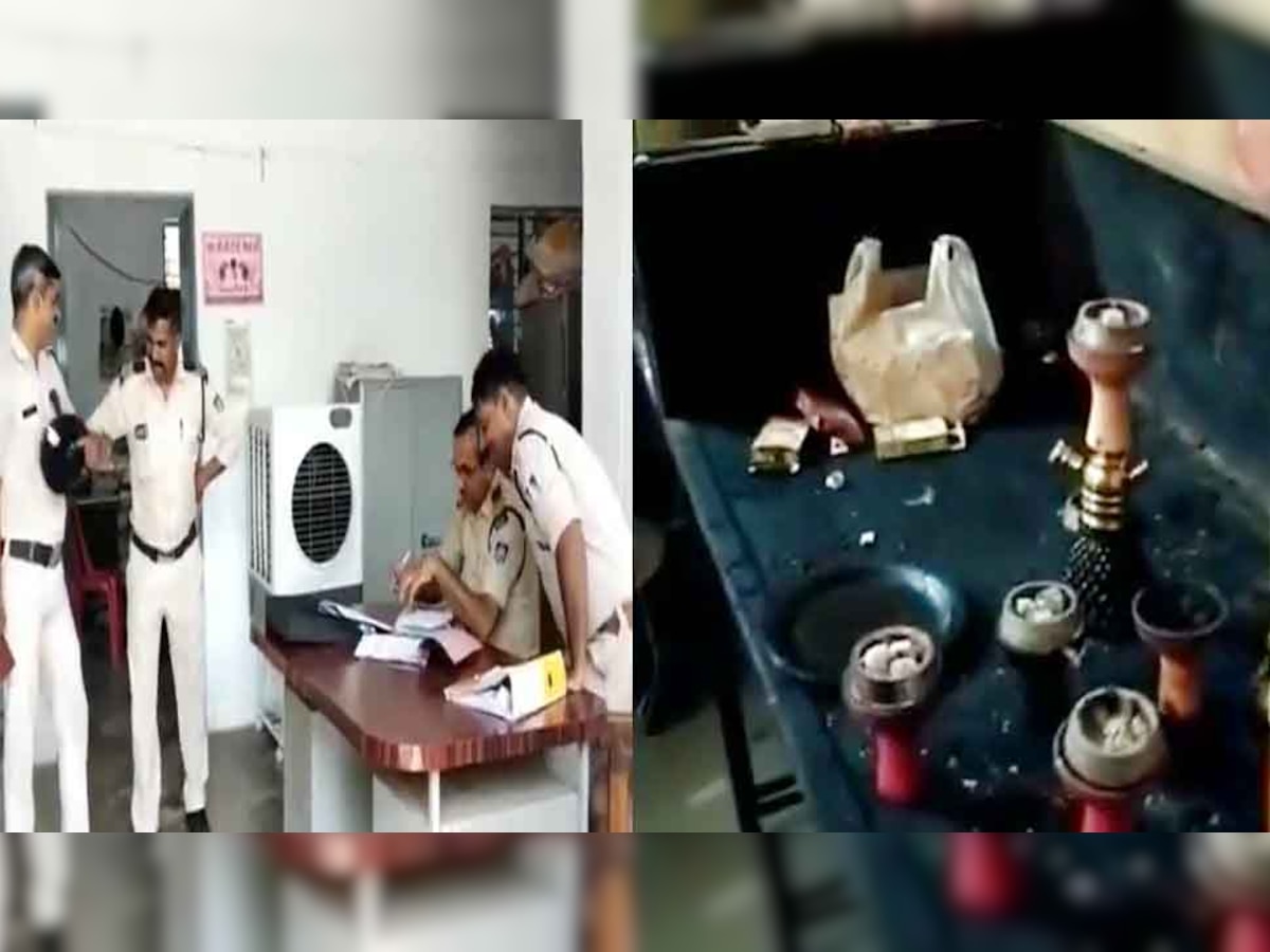 कैफे की आड़ में चल रहा था हुक्का बार, पुलिस ने की ताबड़तोड़ कार्रवाई