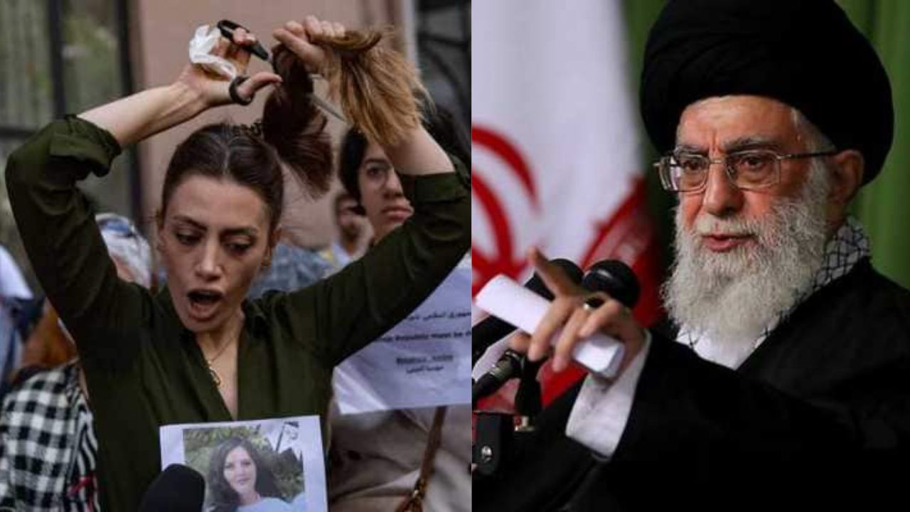 Iran Hijab Protest: हिजाब के खिलाफ चल रहे प्रदर्शनों पर ईरानी नेता ने तोड़ी चुप्पी, अमेरिका को ठहराया जिम्मेदार