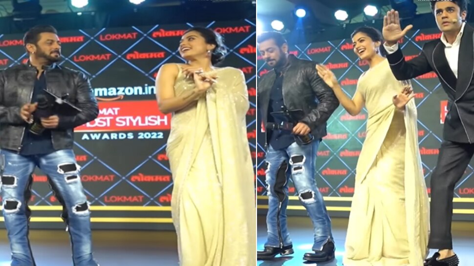 Rashmika Mandanna Compels Salman Khan To Dance On Sami Sami Song Video Viral Viral Video
