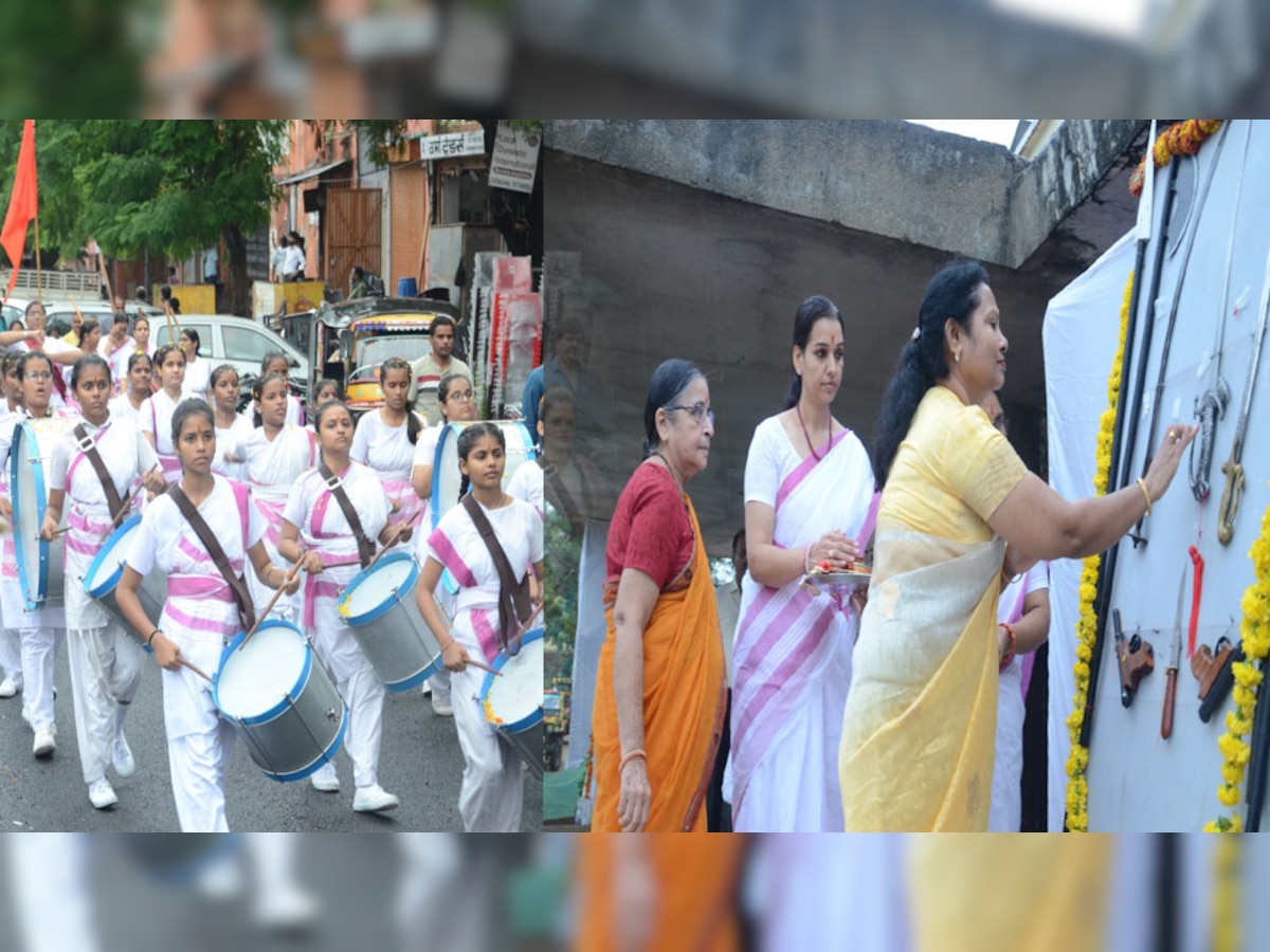 Jaipur: विजयादशमी उत्सव में जयपुर, अलवर और भरतपुर विभाग की सेविकाओं ने लिया भाग